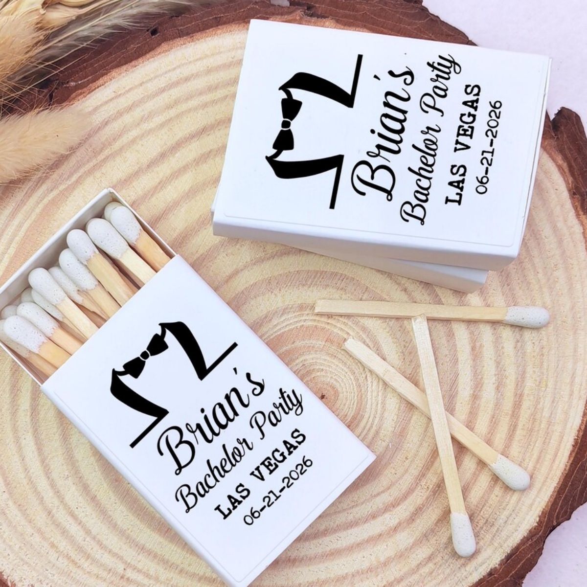 Men'S Grooming Wedding Day - Custom Matchboxes Favors for Best Man