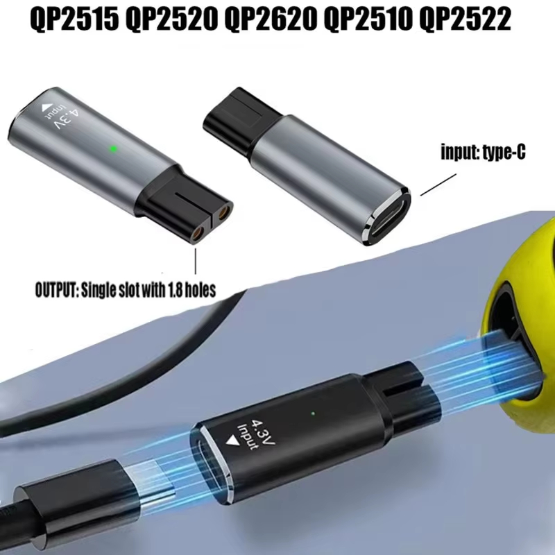 Men'S Grooming Trimmer - 4.3V Type-C Shaver Adapter Charging Converter