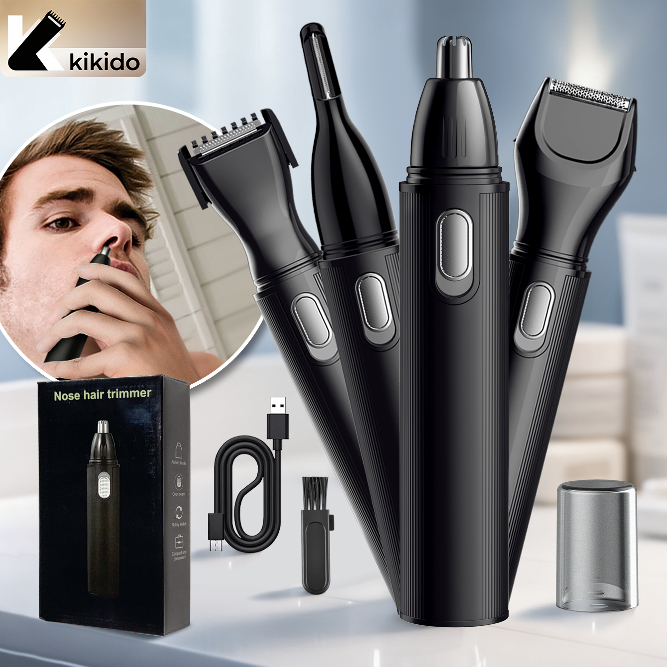 Men'S Grooming Ear Hair - KIKIDO 4 in 1 Nose Hair