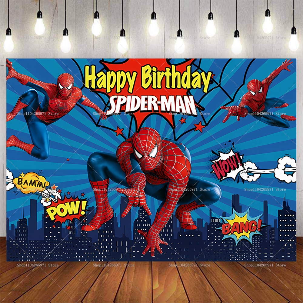 Men'S Grooming Wedding Day - Cool Spider-Man Birthday Backdrop Banner Super