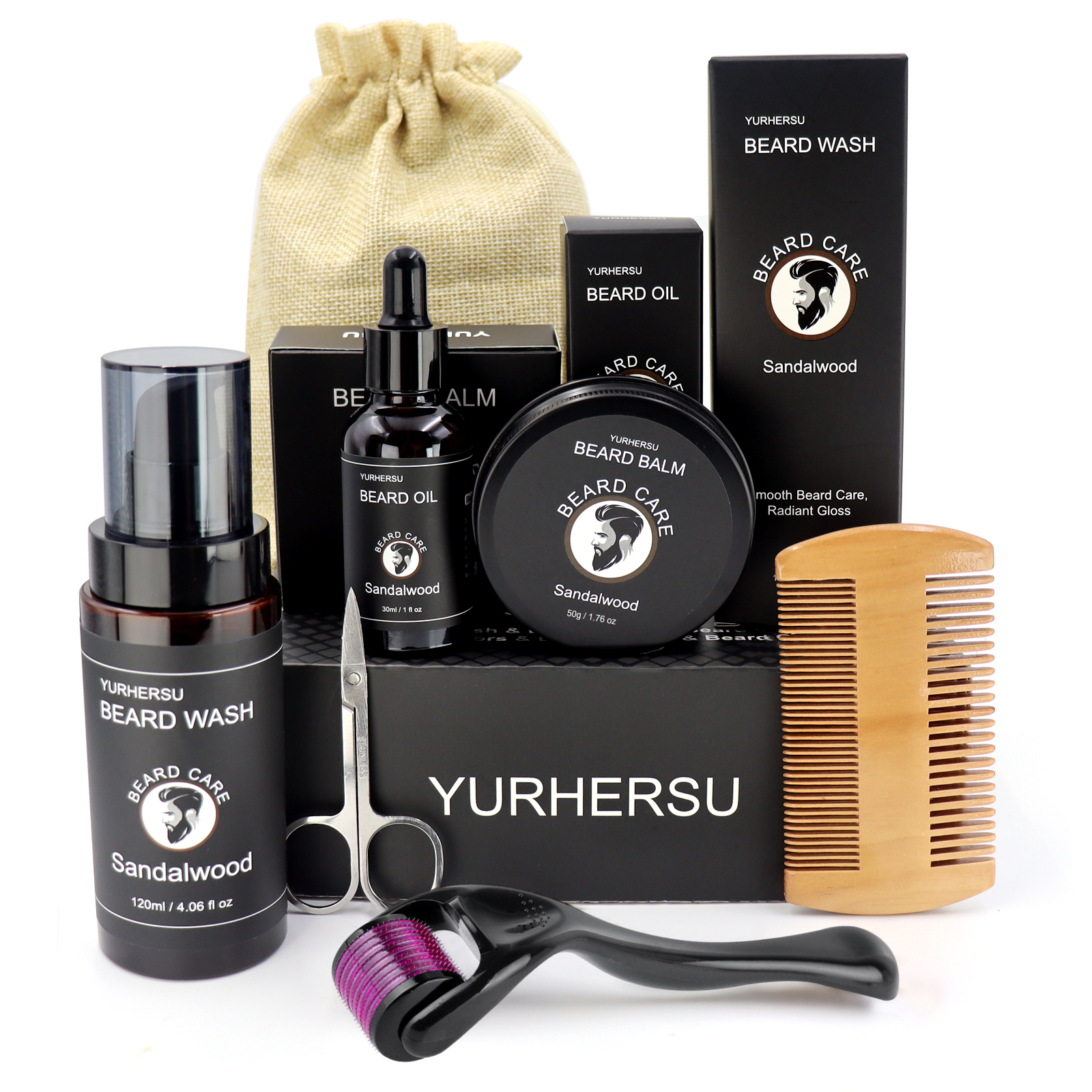 Men'S Grooming Product - 7Pcs Beard Care Kit for Men,