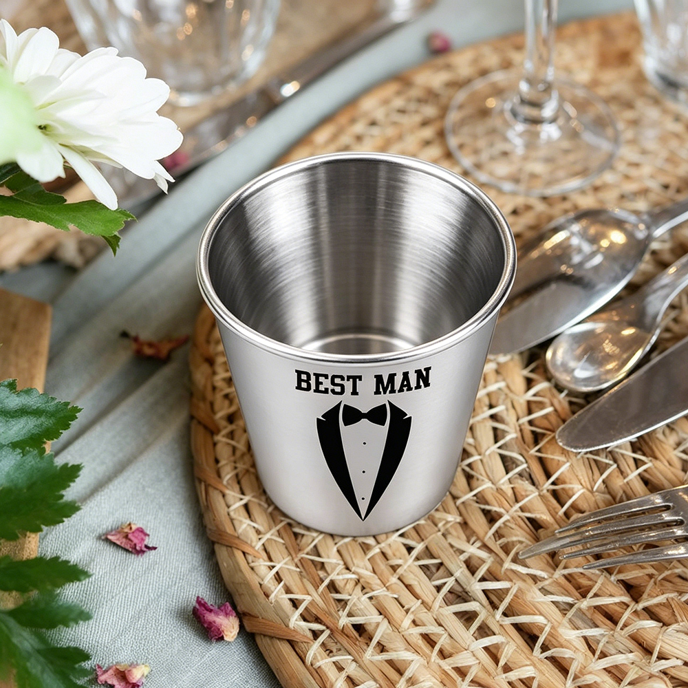 Custom Groomsman Shot Glass Se - Men'S Grooming Wedding Day ulasan dan harga