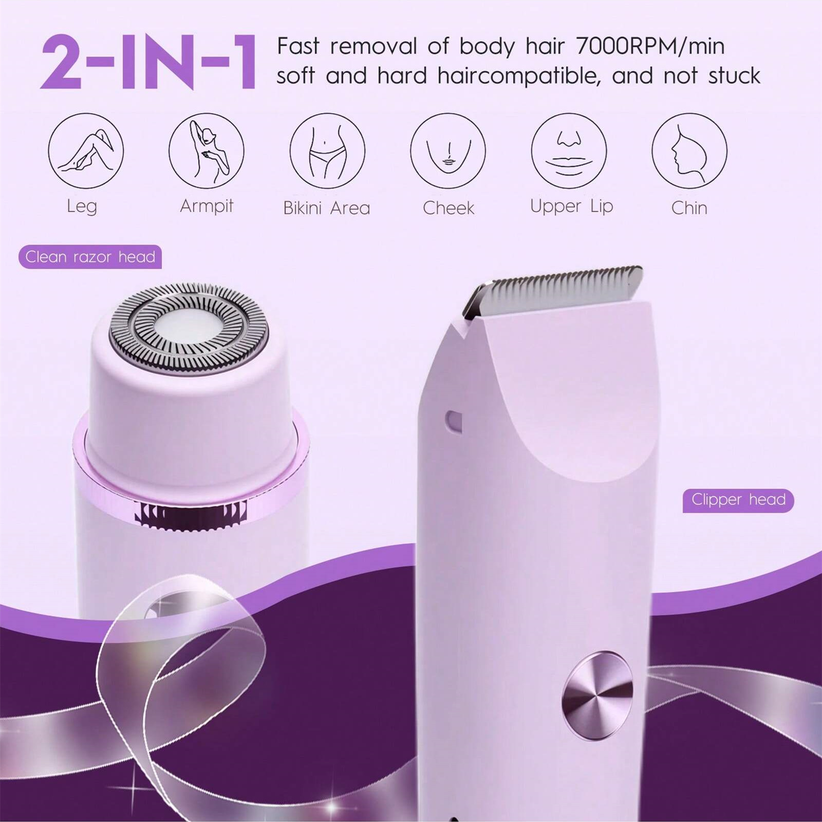 2-in-1 Women Bikini Trimmer, D - Eyebrow Razor Trimmer ulasan dan harga