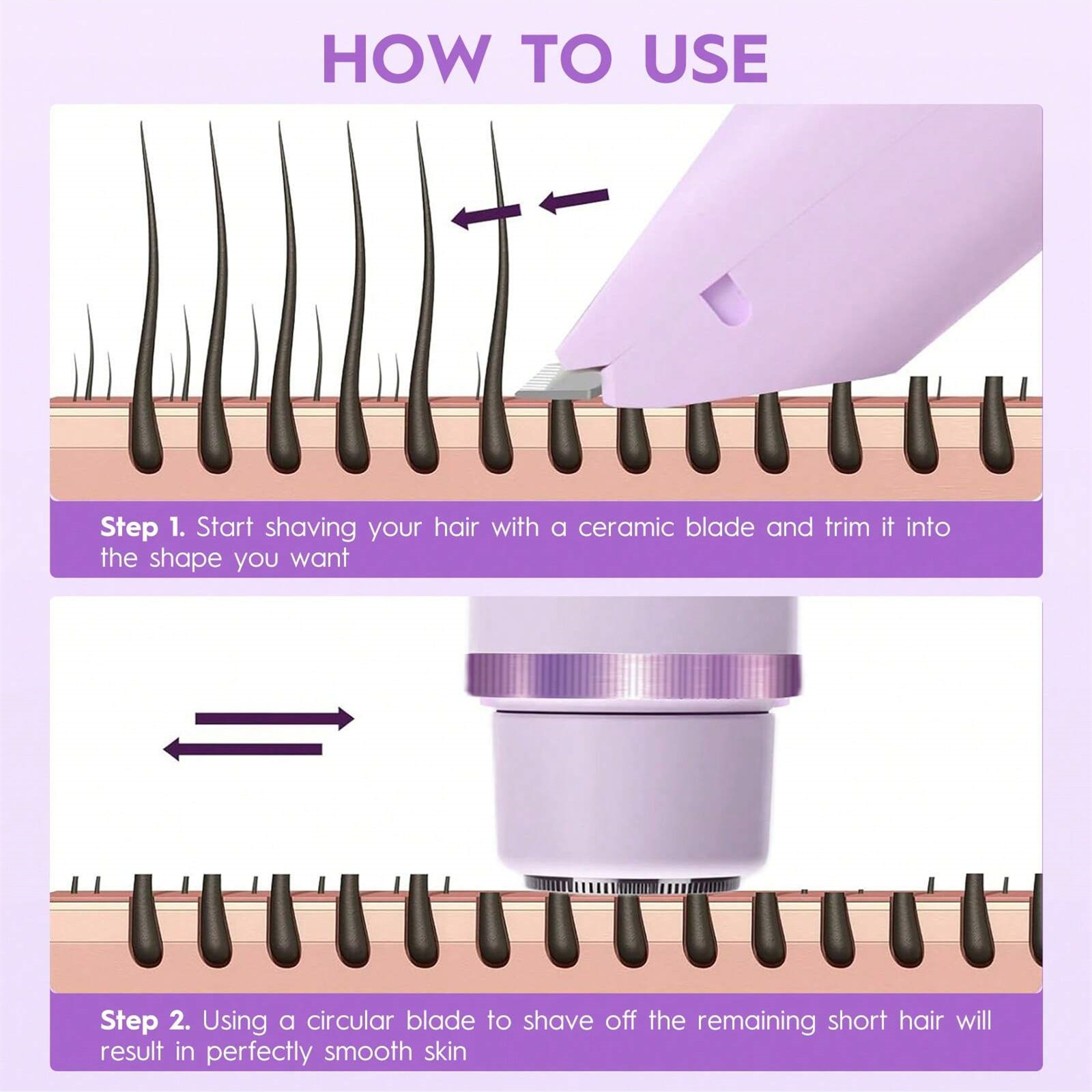 2-in-1 Women Bikini Trimmer, D - Eyebrow Razor Trimmer ulasan dan harga