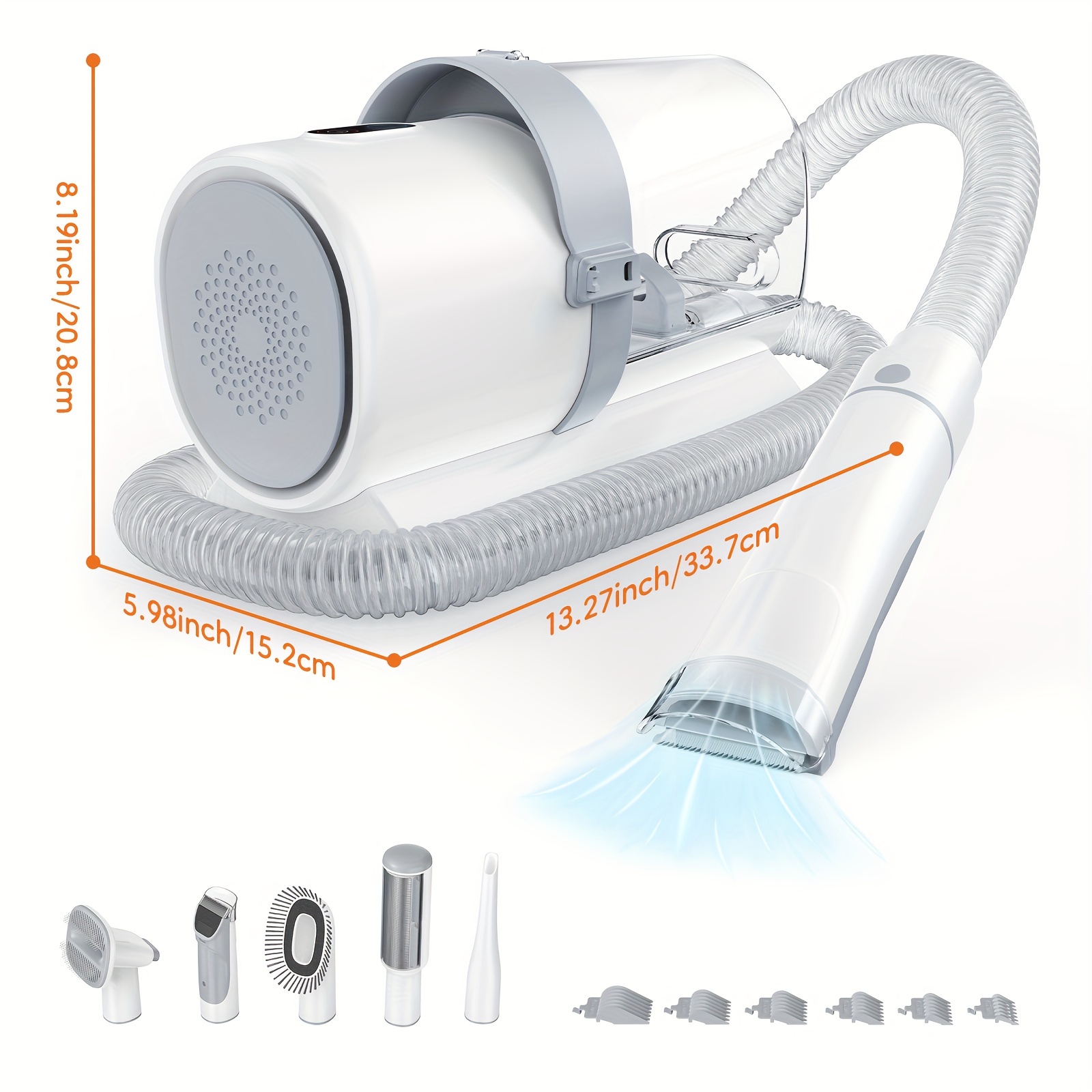 Pet Grooming Vacuum Kit 5 in 1 - Hair Clipper Professional ulasan dan harga