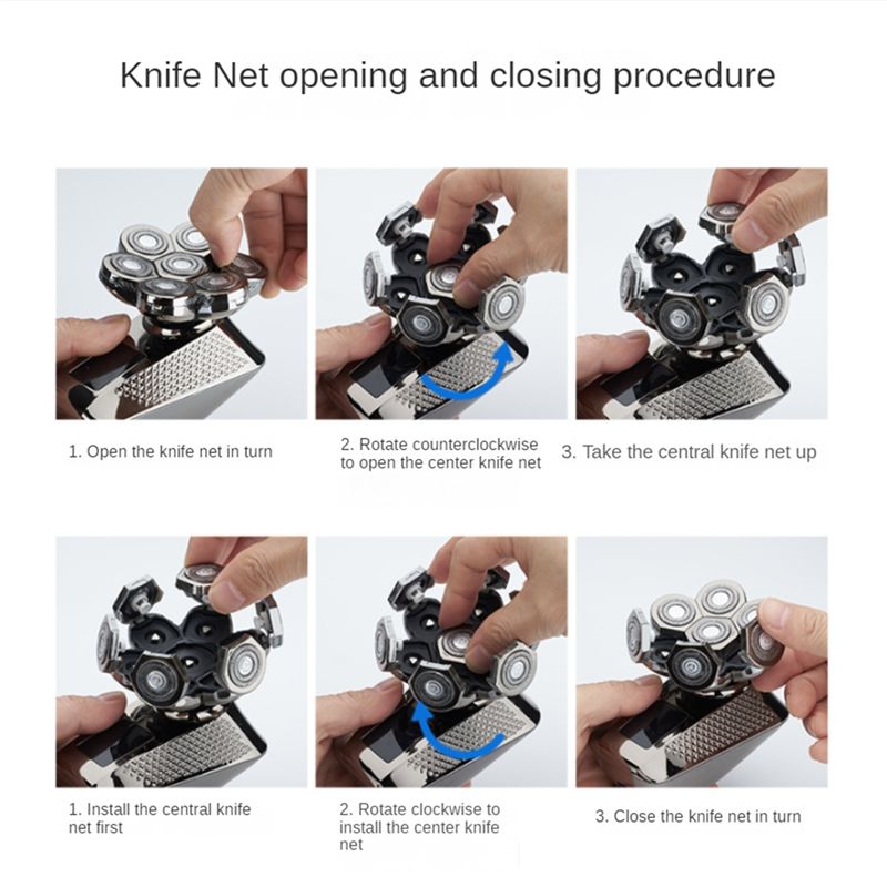【LOVE】7D Rotary Head Shavers F - Men'S Grooming Accessories Kit ulasan dan harga