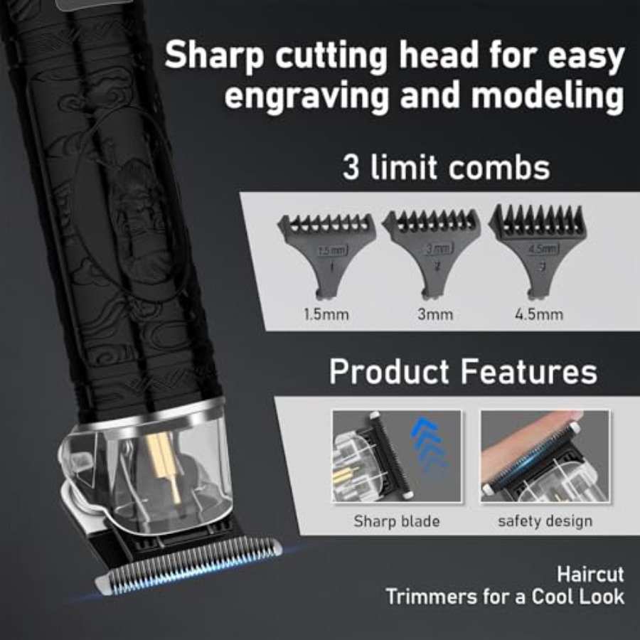 Professional Cordless Hair Cli - Men'S Grooming Electric Trimmer ulasan dan harga