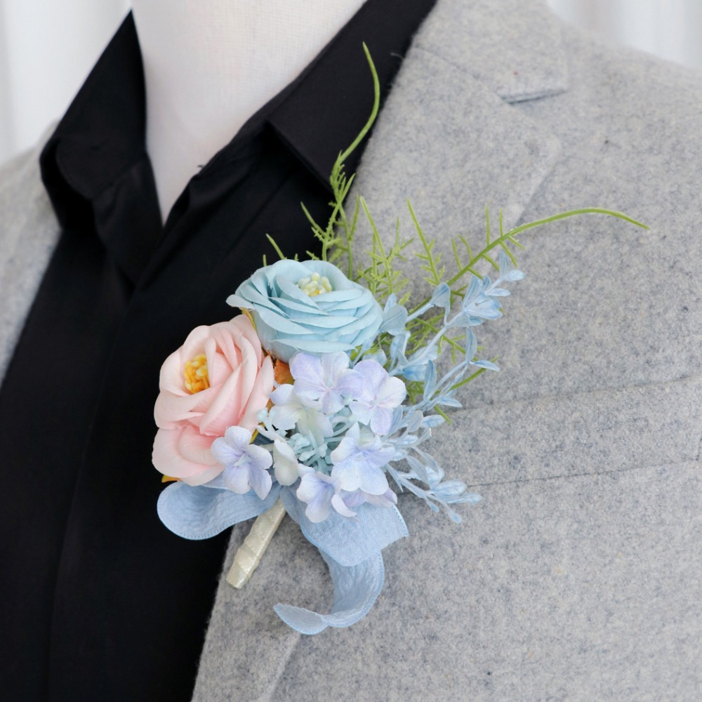 Classy Silk Rose Flower Head M - Men'S Grooming Wedding Day ulasan dan harga