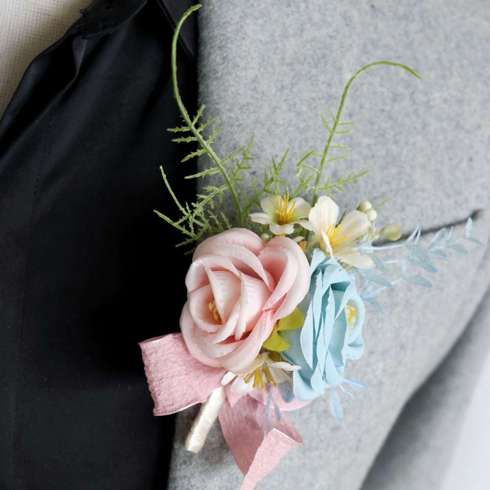Classy Silk Rose Flower Head M - Men'S Grooming Wedding Day ulasan dan harga