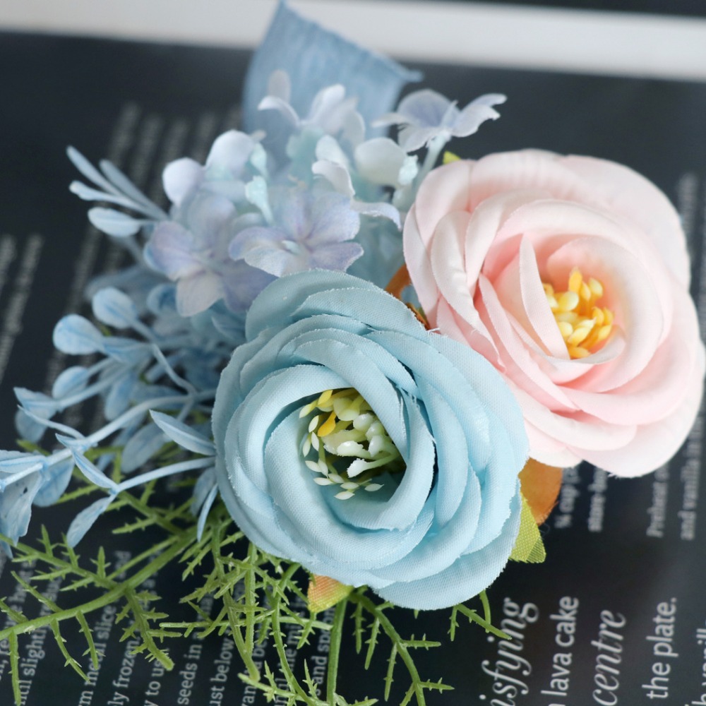 Classy Silk Rose Flower Head M - Men'S Grooming Wedding Day ulasan dan harga