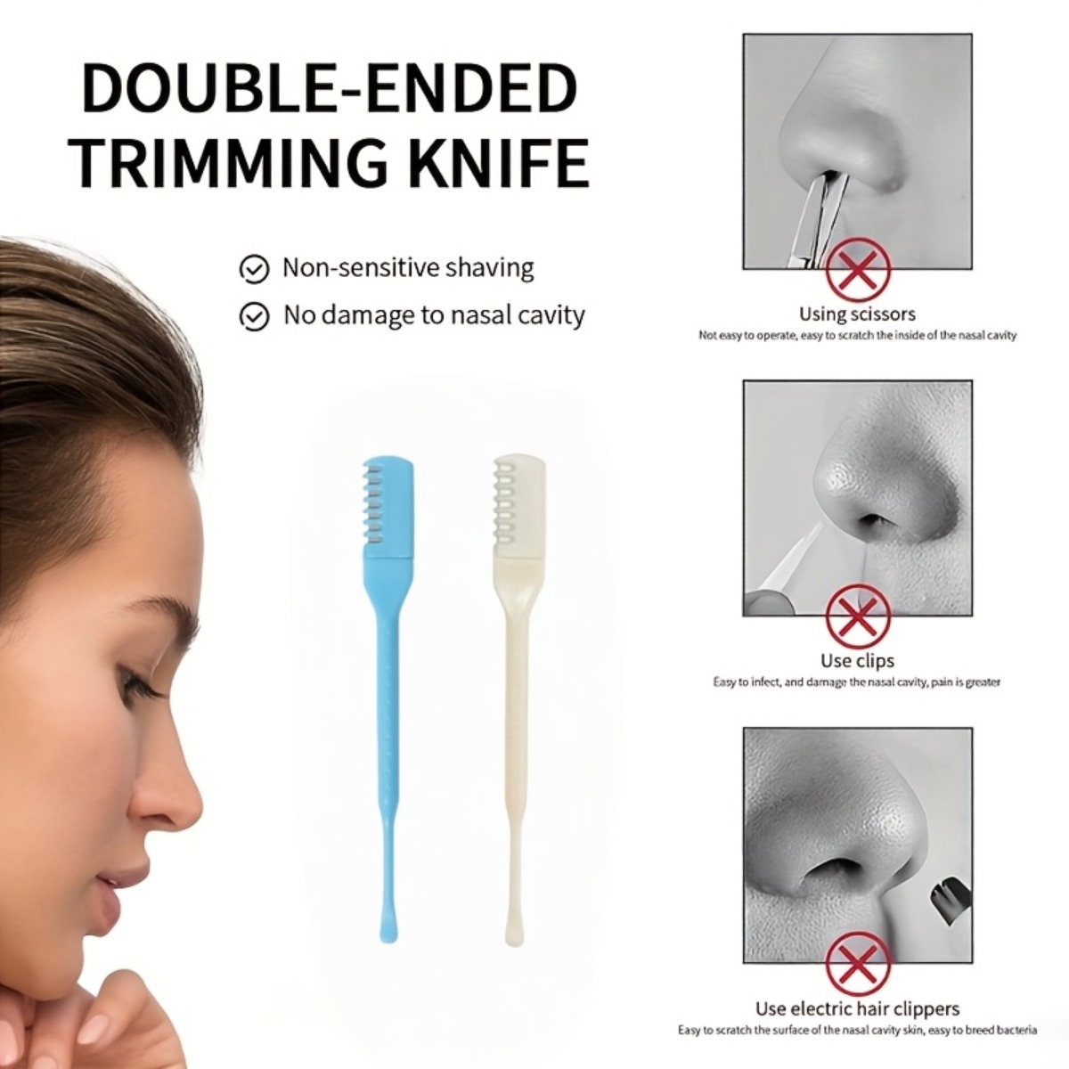 Premium 2‑Pack Dual‑Head Nose  - Men'S Grooming Accessories Kit ulasan dan harga