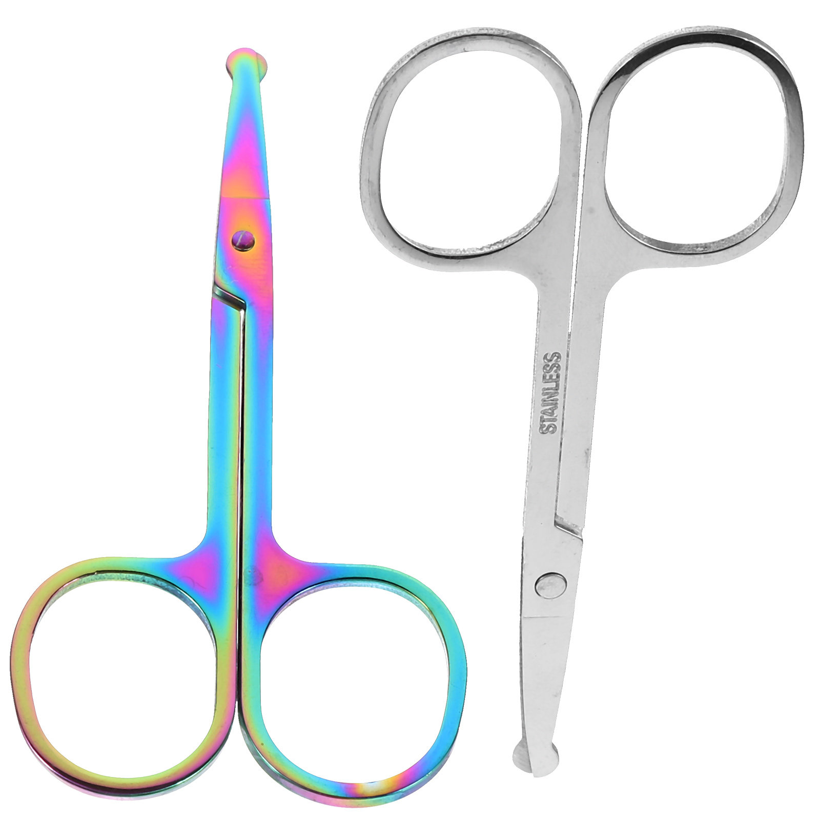 2Pcs Nose Hair Scissor Set Rou - Men'S Grooming Tips ulasan dan harga