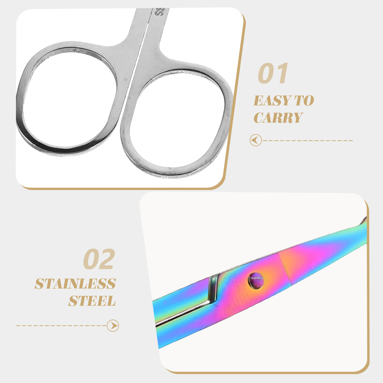 2Pcs Nose Hair Scissor Set Rou - Men'S Grooming Tips ulasan dan harga
