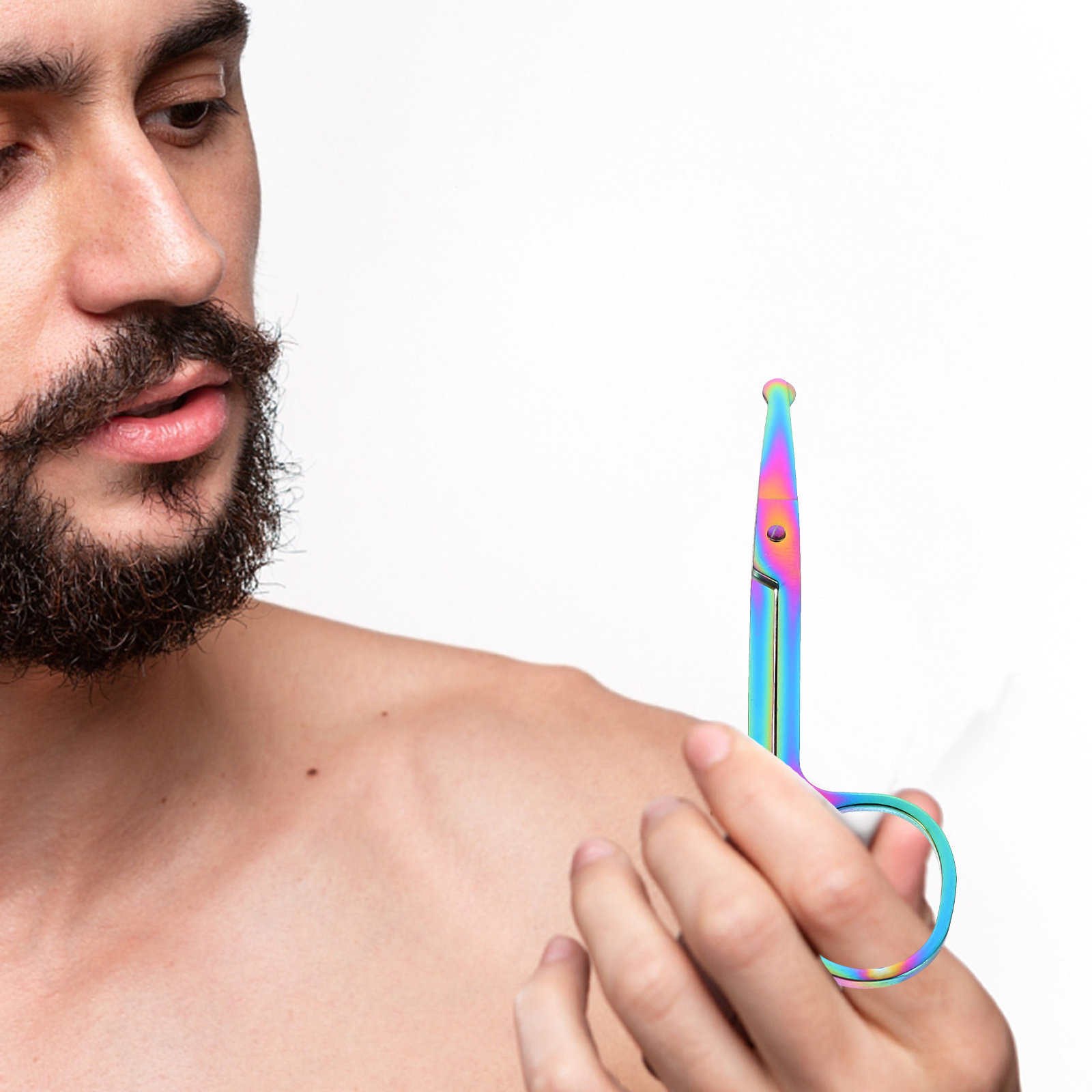 2Pcs Nose Hair Scissor Set Rou - Men'S Grooming Tips ulasan dan harga