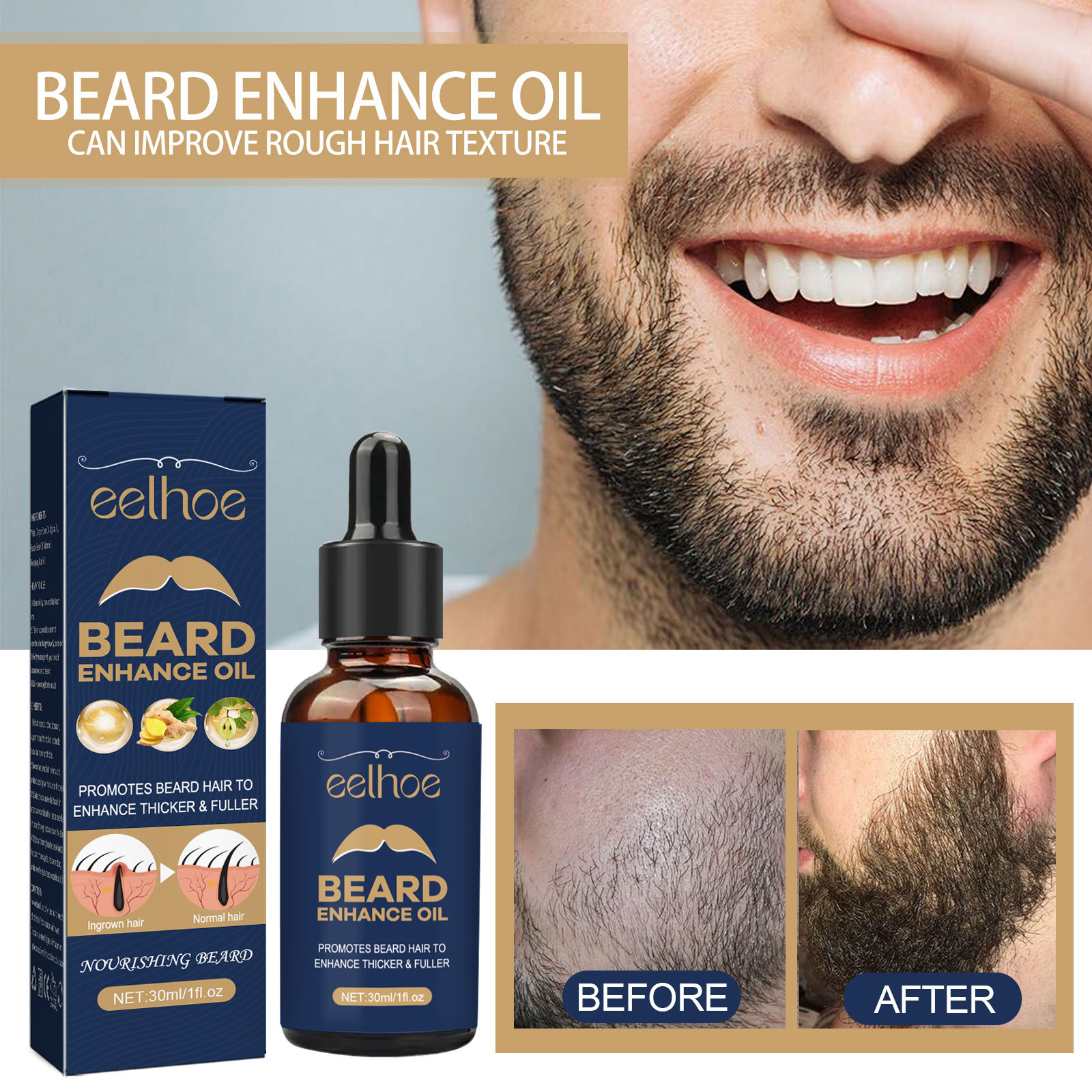 Beard Growth Oil for Men Hair  - Men'S Grooming Product ulasan dan harga