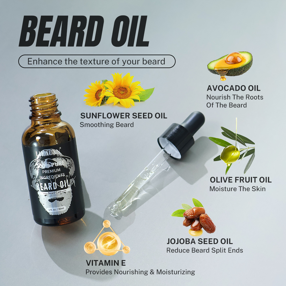 7pcs/sets Men Beard Kit Beard  - Men'S Grooming Wax ulasan dan harga