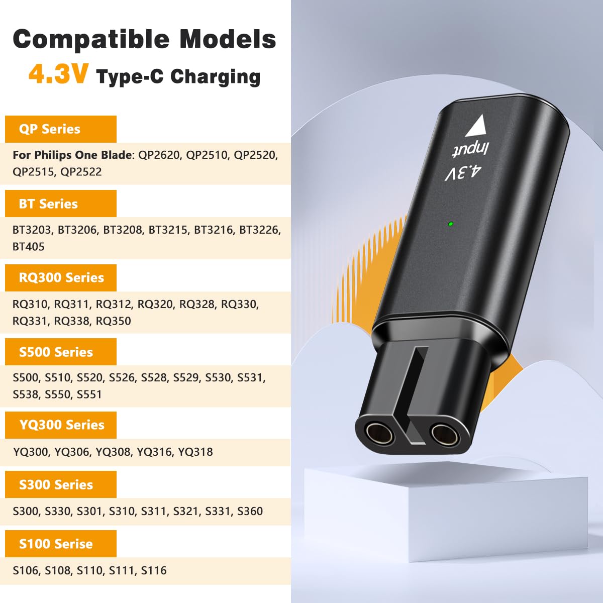 4.3V Type-C Shaver Adapter Cha - Men'S Grooming Trimmer ulasan dan harga