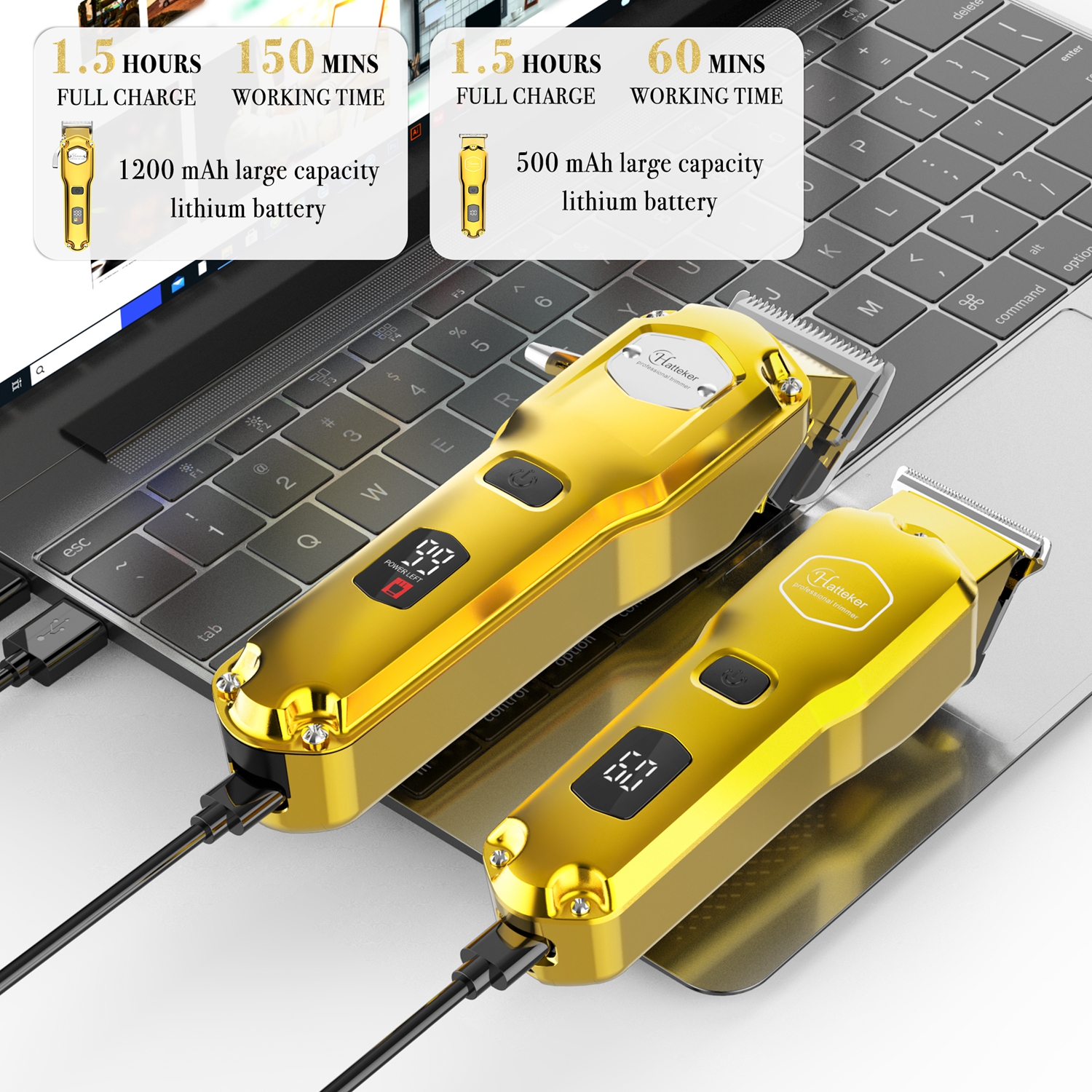 HATTEKER Professional Cordless - Hair Clipper Professional ulasan dan harga