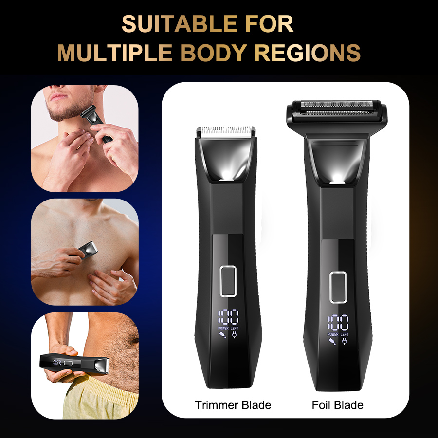 IPX6 Waterproof 2-in-1 Groin/B - Eyebrow Razor Trimmer ulasan dan harga
