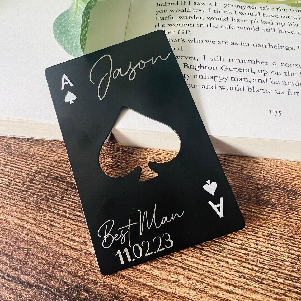Personalized Ace Of Spades Bot - Men'S Grooming Wedding Day ulasan dan harga
