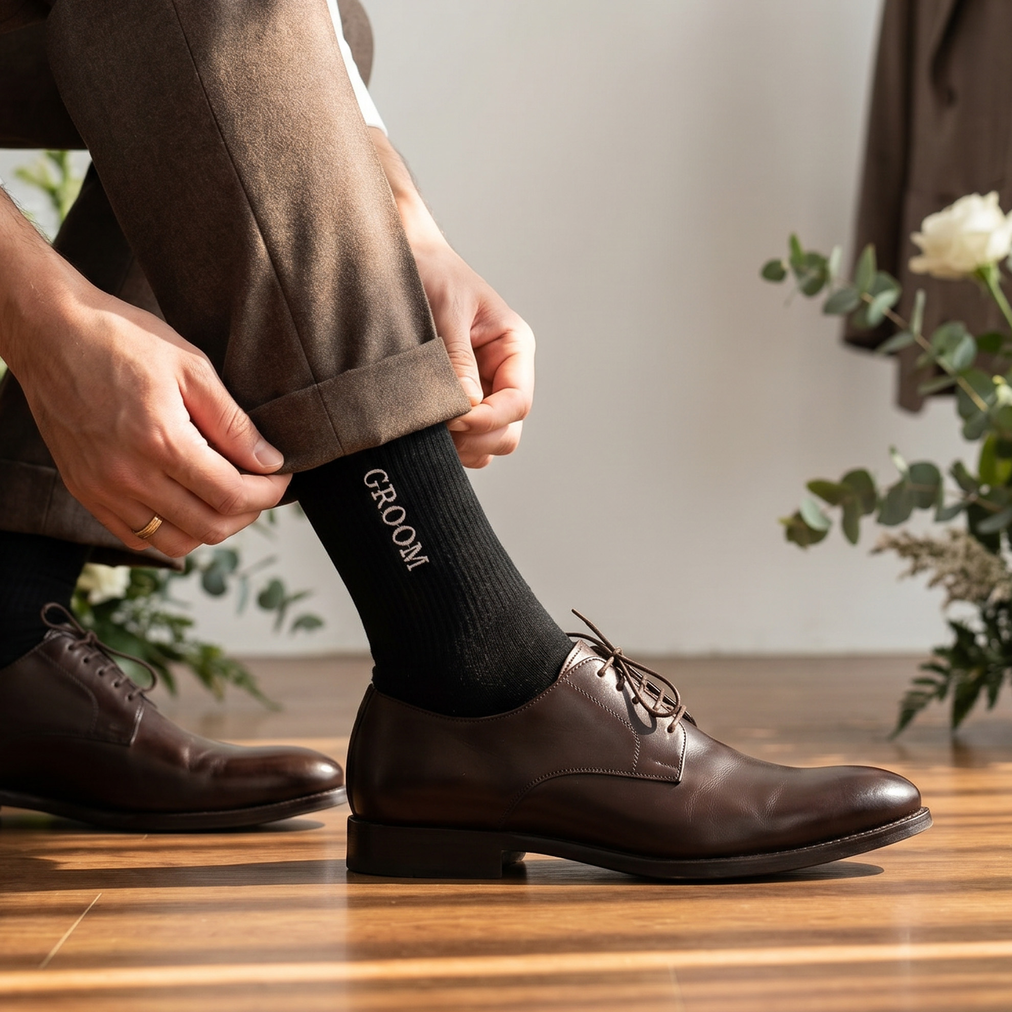 Groom Embroidered Classic Blac - Men'S Grooming Wedding Day ulasan dan harga