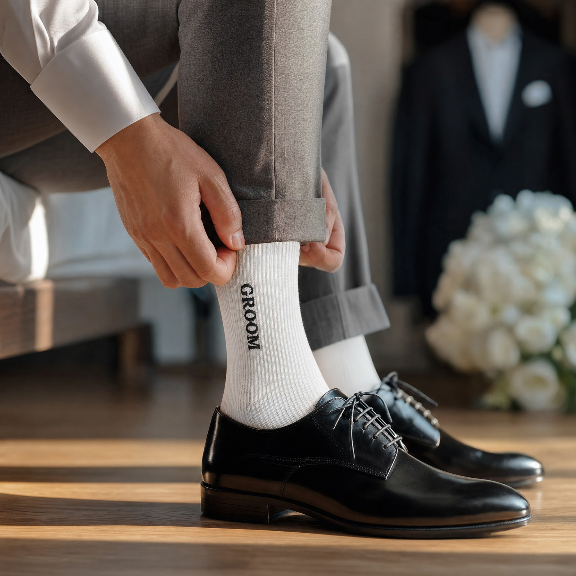 Groom Embroidered Classic Blac - Men'S Grooming Wedding Day ulasan dan harga