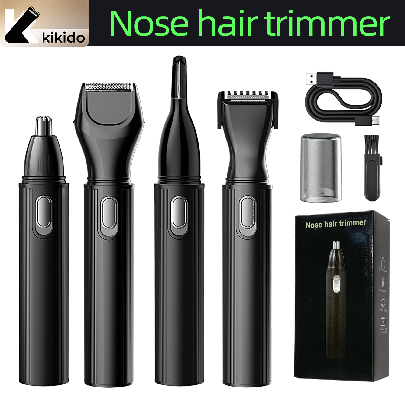 KIKIDO 4 in 1 Nose Hair Trimme - Men'S Grooming Ear Hair ulasan dan harga