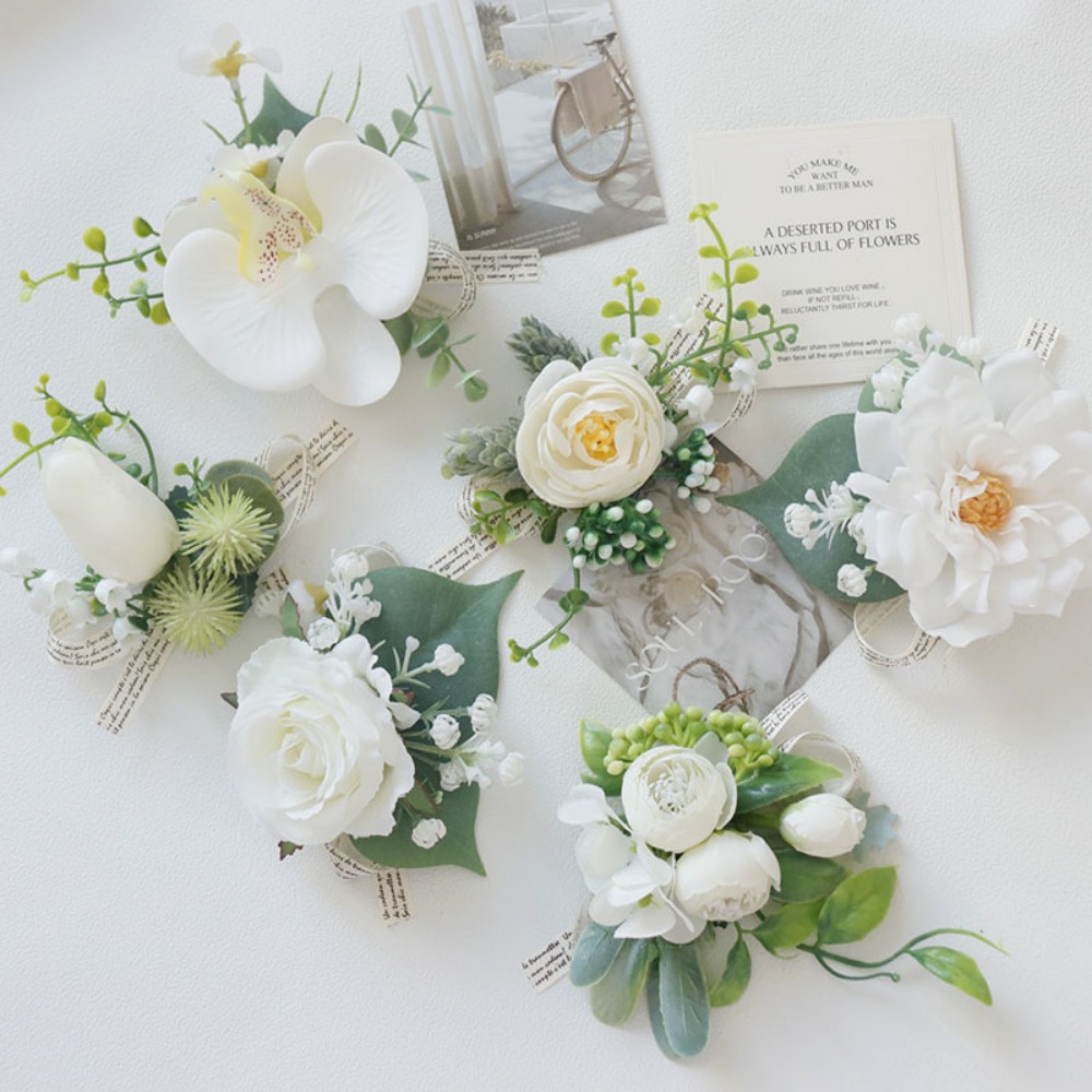 Ivory Rose Boutonnieres for Me - Men'S Grooming Wedding Day ulasan dan harga