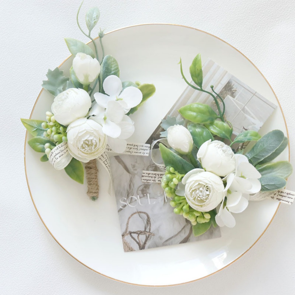 Ivory Rose Boutonnieres for Me - Men'S Grooming Wedding Day ulasan dan harga