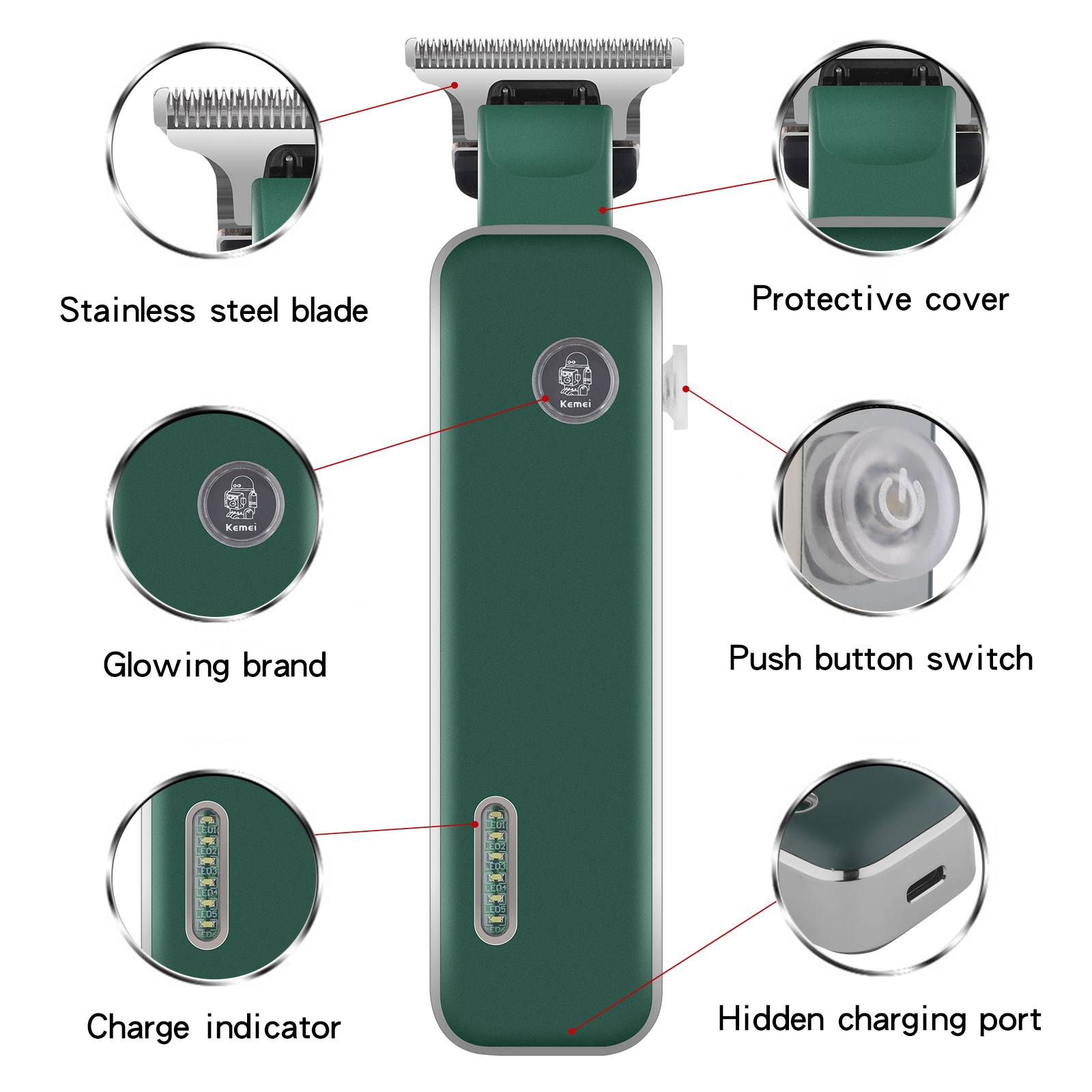 Kemei Professional Hair Clippe - Hair Clipper Professional ulasan dan harga