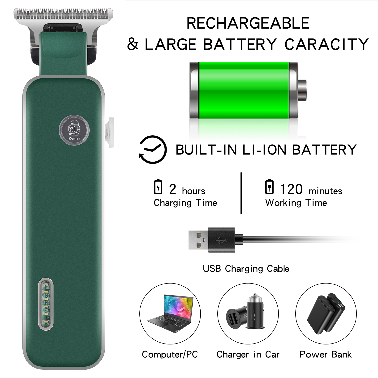 Kemei Professional Hair Clippe - Hair Clipper Professional ulasan dan harga