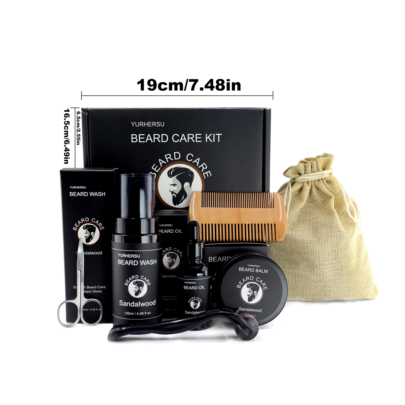 7Pcs Beard Care Kit for Men, G - Men'S Grooming Product ulasan dan harga